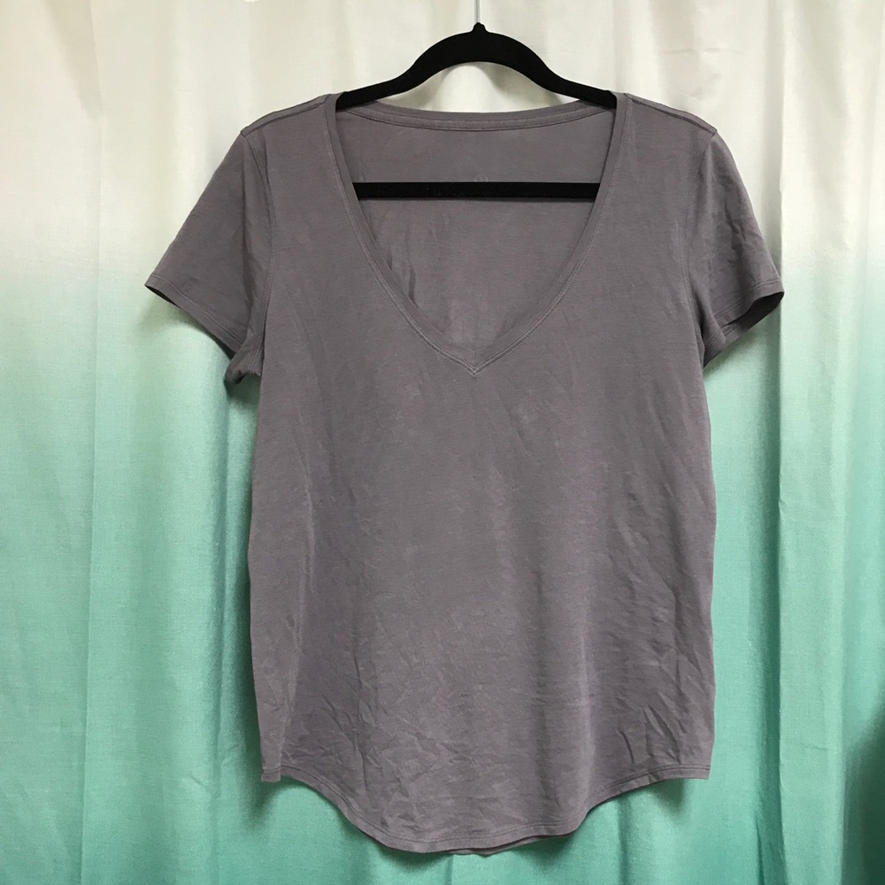 Mauve short sleeve lululemon shirt